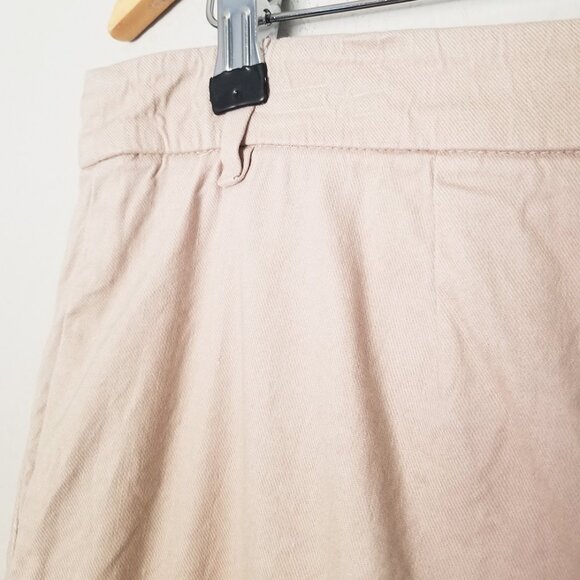 J Jill Linen Stretch Straight-Leg Cropped Trousers Pants Size 14 Flax Beige Tan - Picture 11 of 14